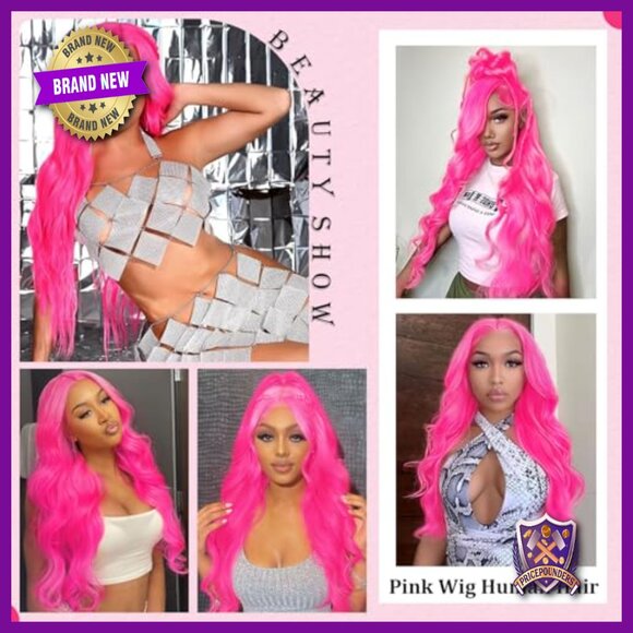 24 Inch Body Wave Lace Front Wig Human Hair 200 Density Pre Plucked